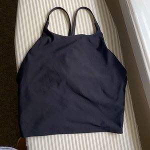 Black old navy longline powersoft sports bra